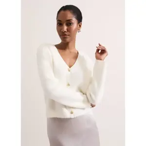 Phase Eight Mindy Fluffy Knit V Neck Cardigan